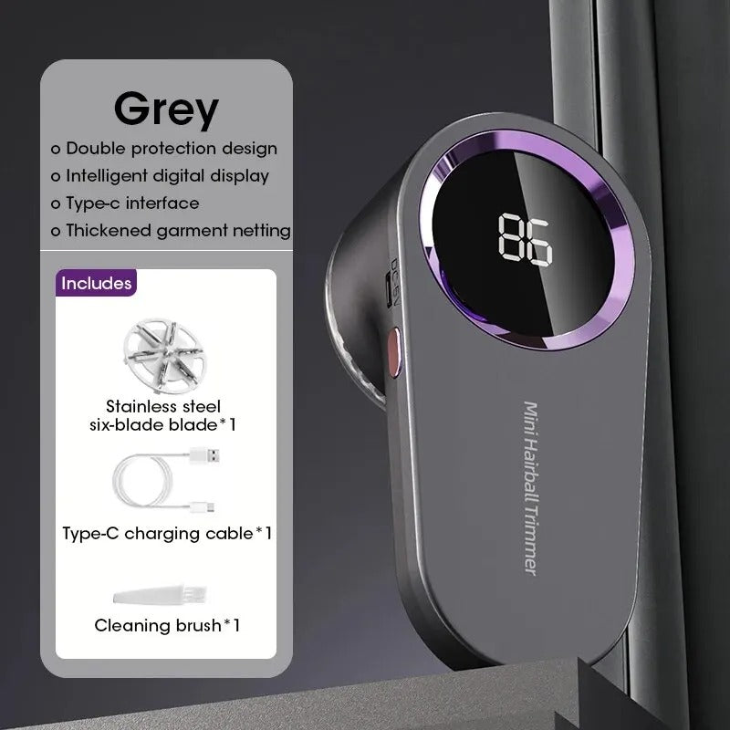 LED Digital Lint Remover – USB Rechargeable Fabric Shaver