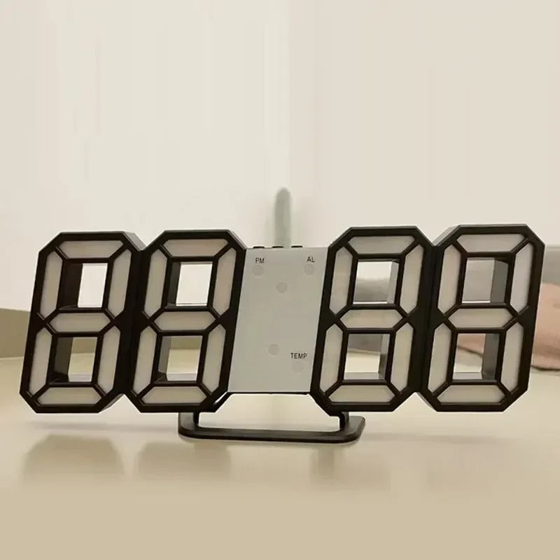 3D LED Alarm Clock with Date & Temperature Display