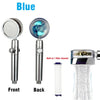 360° Rotating Turbo Fan Shower Head – High Pressure, Water-Saving Spray