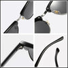 Classic Half Frame Polarised Sunglasses – Retro Small Anti-Glare Shades