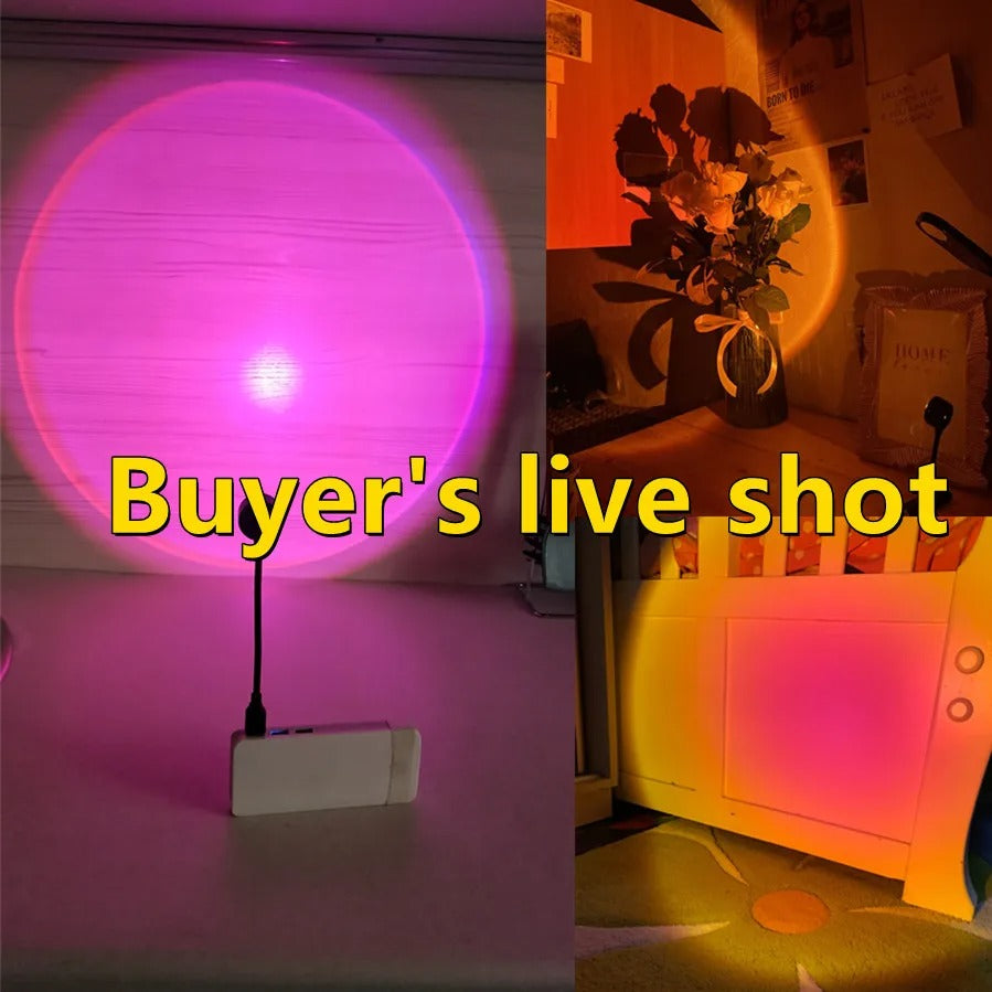 LED USB Sunset Lamp Projector Portable Mood Night Light