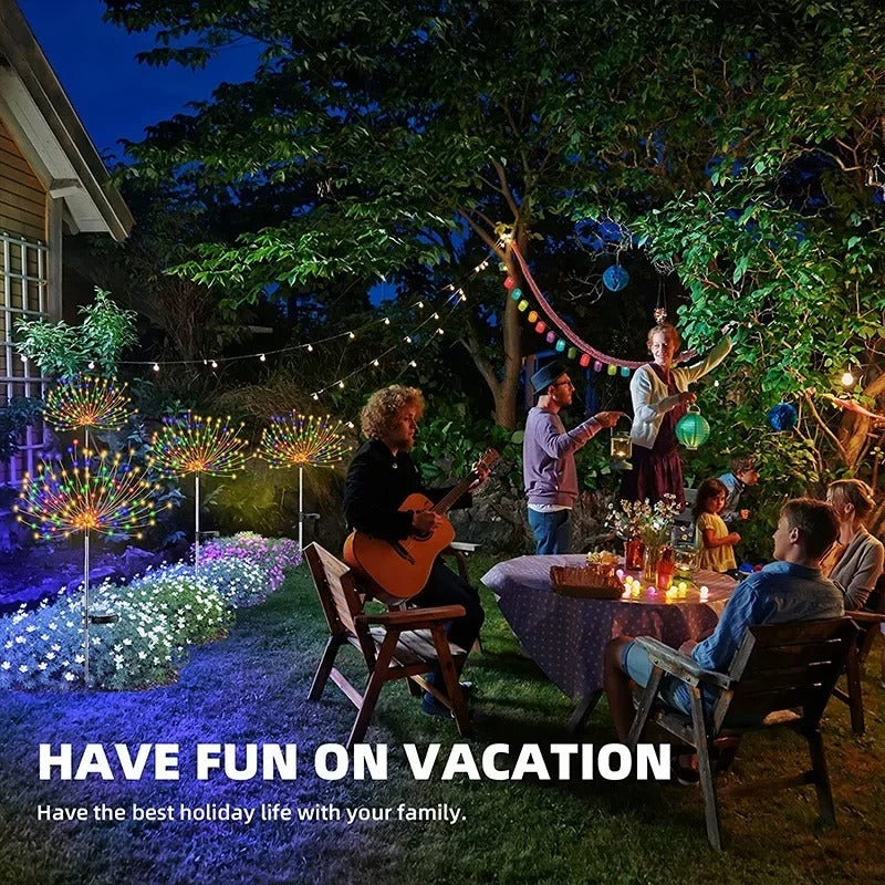 Solar LED Firework Fairy Lights [4x pack]
