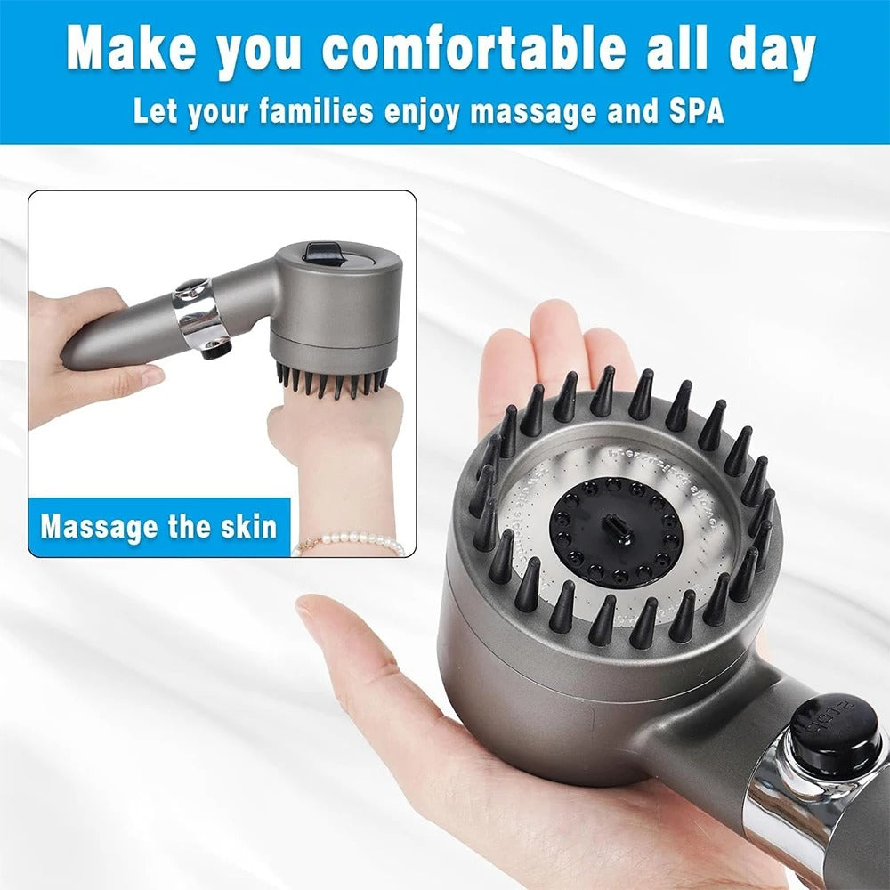 4-Mode Massage Shower Head High Pressure Shower with Built-In Filter
