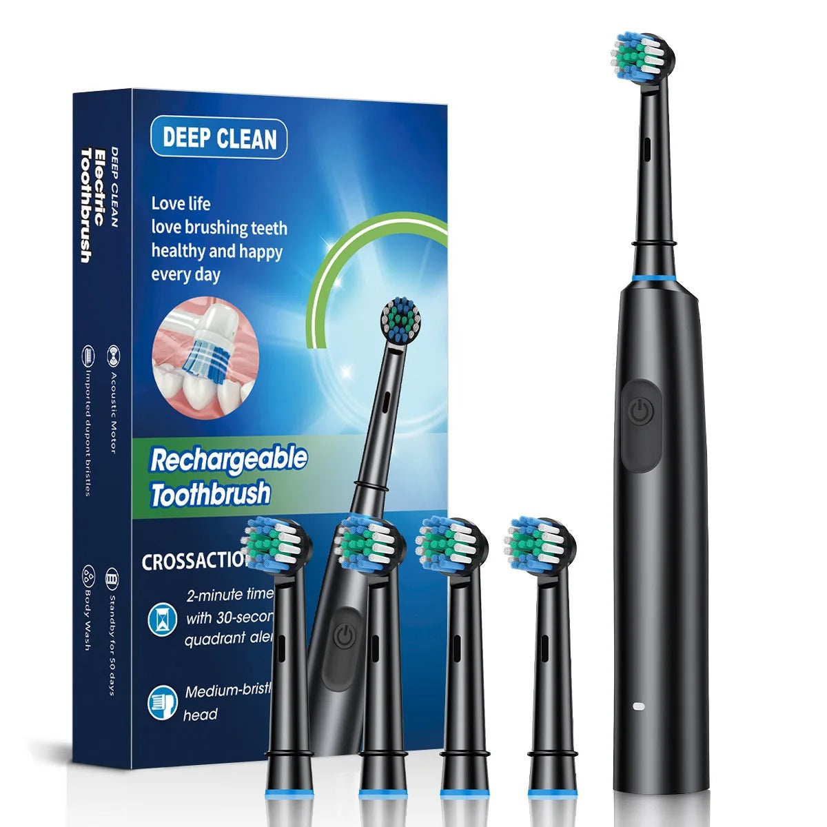 Rechargeable Electric Toothbrush – Rotary Electronic Toothbrush