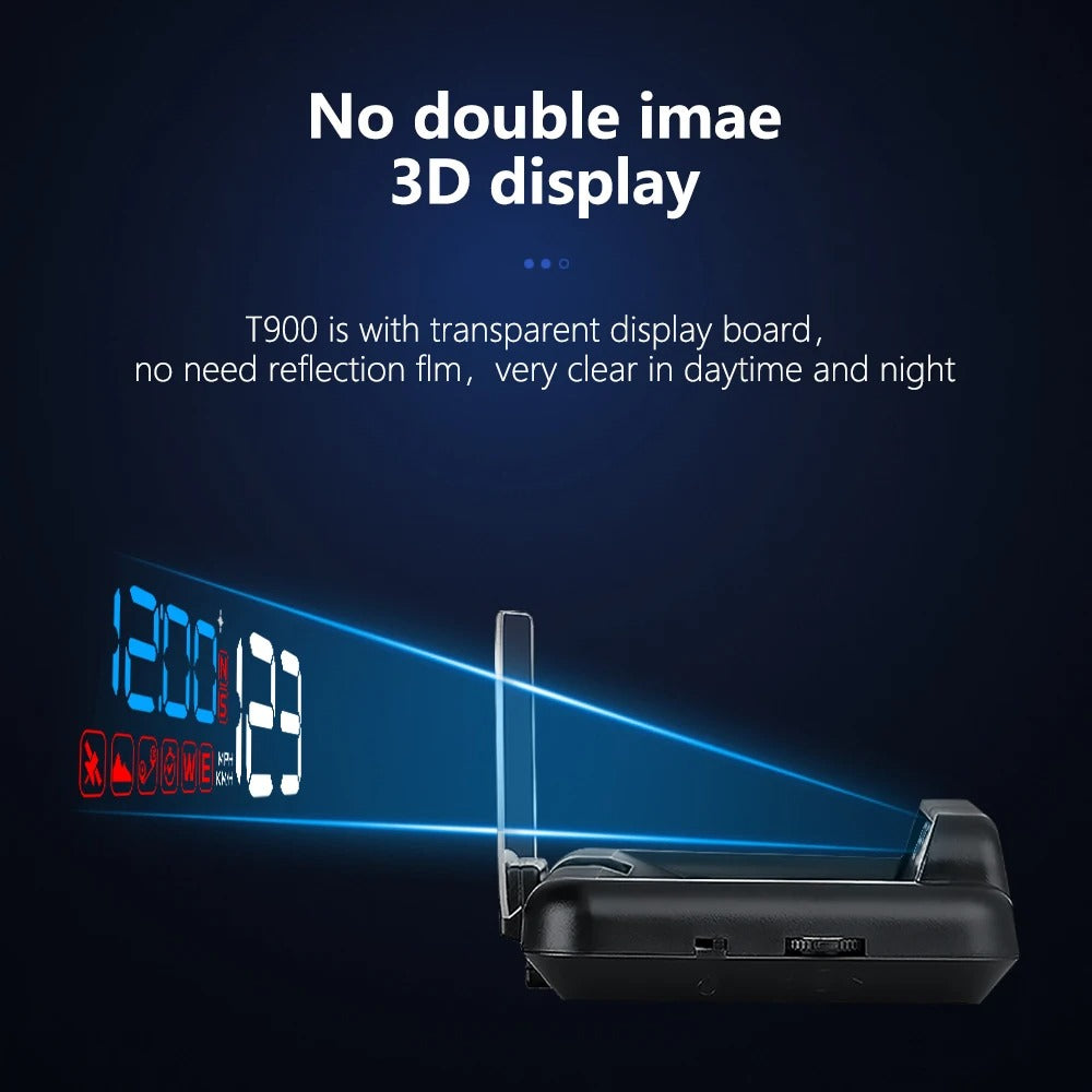 Newest C500 OBD2 Car HUD Digital Display – Water Temperature, Speed, Turbo, RPM Gauge, GPS Smart On-board Computer, T900 Head-Up Meter
