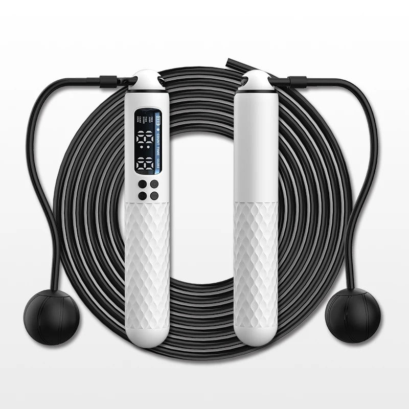 Rechargeable Digital Jump Rope with Calorie Counter & Adjustable Cable