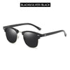 Classic Half Frame Polarised Sunglasses – Retro Small Anti-Glare Shades