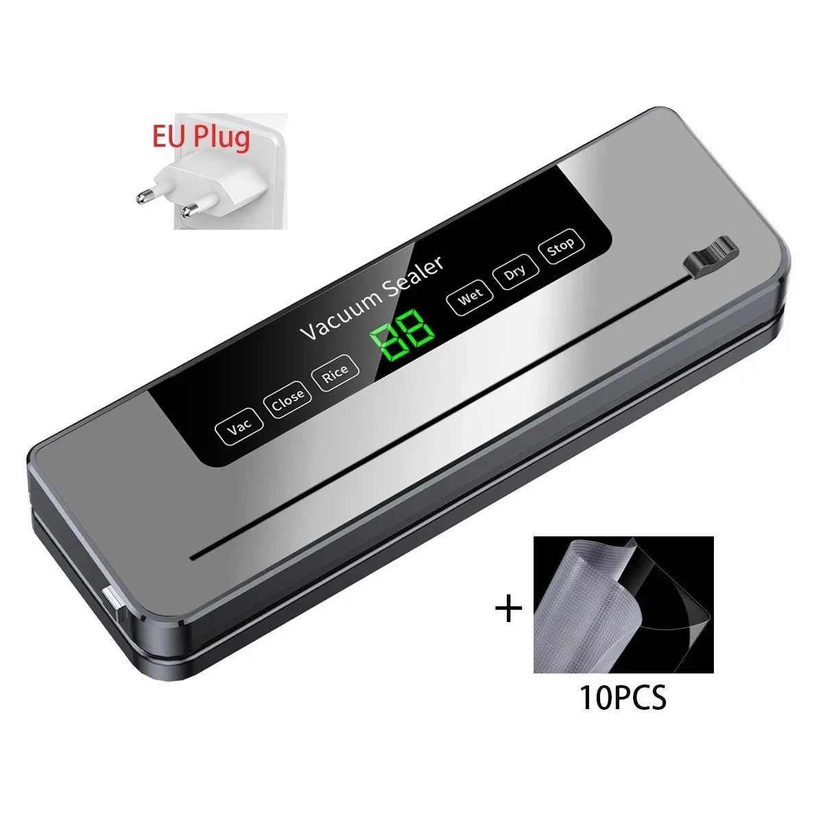 Electric Vacuum Sealer with Built-In Cutter