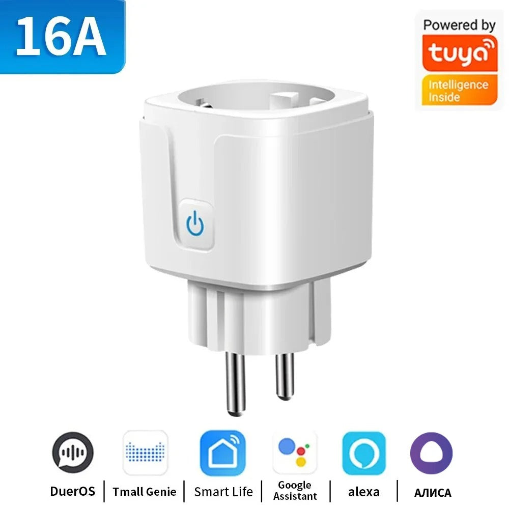 Smart Plug – WiFi/Zigbee EU 16A/20A Socket with Power Monitoring, Timer, Voice Control