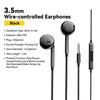 3.5mm Wired Earphones – In-Ear Headset with Mic