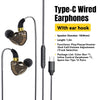 Wired In-Ear Headphones – HiFi Stereo Earbuds with Mic, Bass Boost & Noise Cancelling (3.5mm & Type-C)