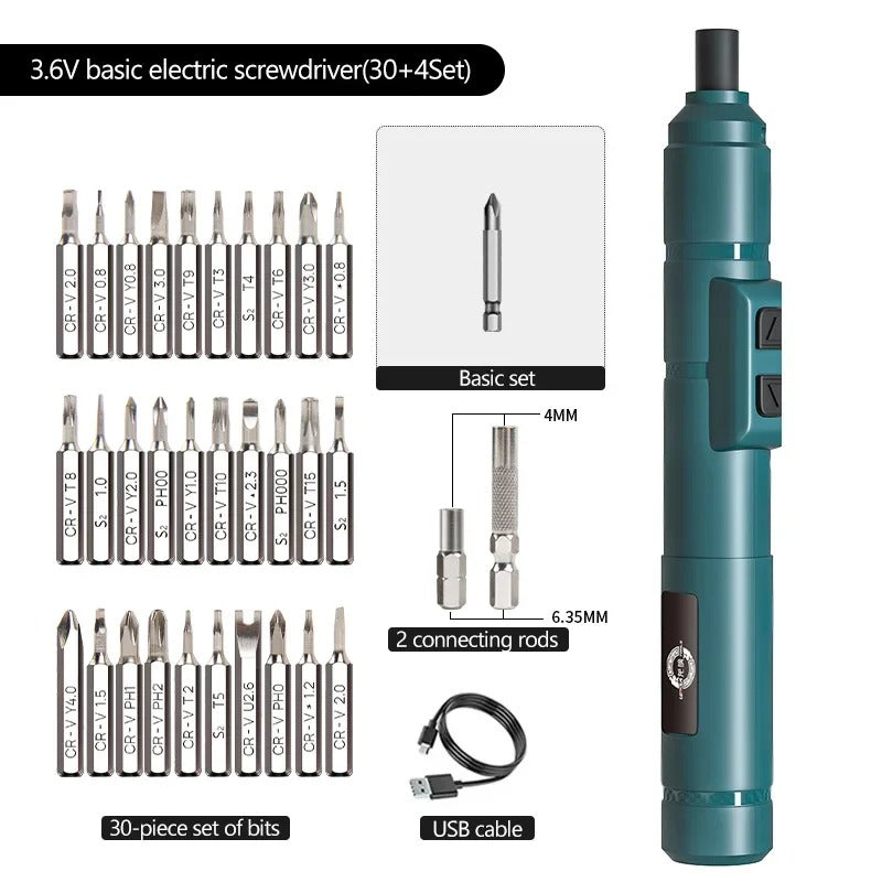 Cordless Electric Screwdriver Rechargeable 4V Mini Drill Lithium Battery