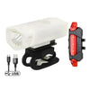 USB Rechargeable Bike Light Set – Front LED Headlight & Rear Taillight