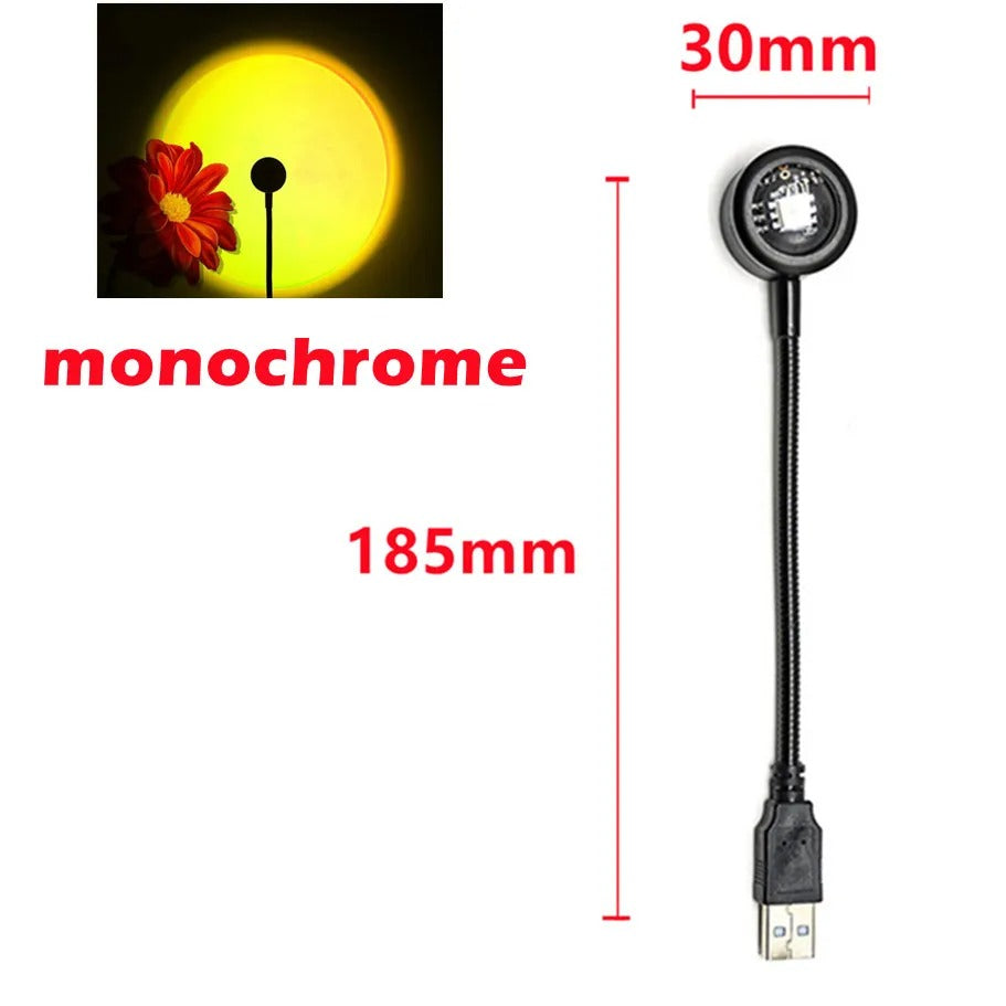 LED USB Sunset Lamp Projector Portable Mood Night Light