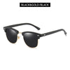 Classic Half Frame Polarised Sunglasses – Retro Small Anti-Glare Shades