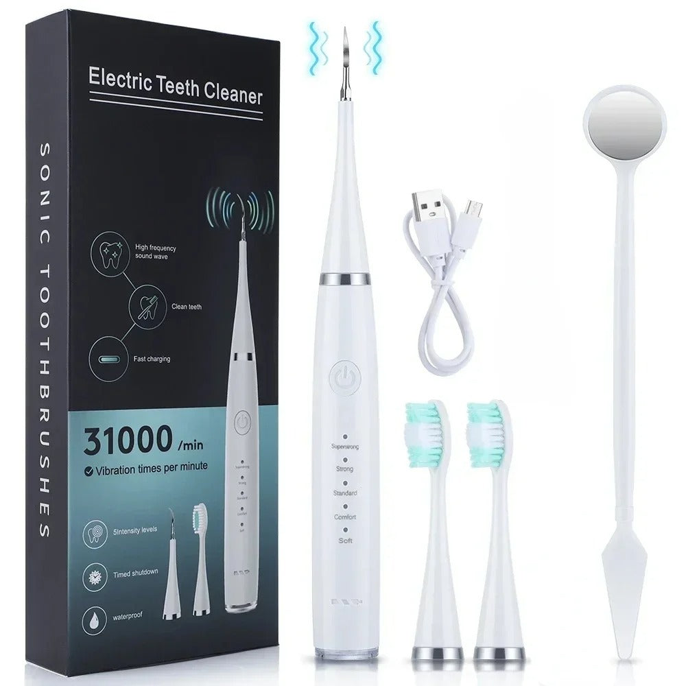 3-in-1 Sonic Electric Toothbrush with USB Charging and Replacement Heads