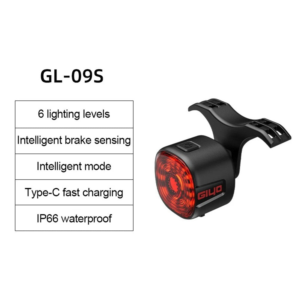 Smart Bicycle Brake Tail Light – USB Rechargeable