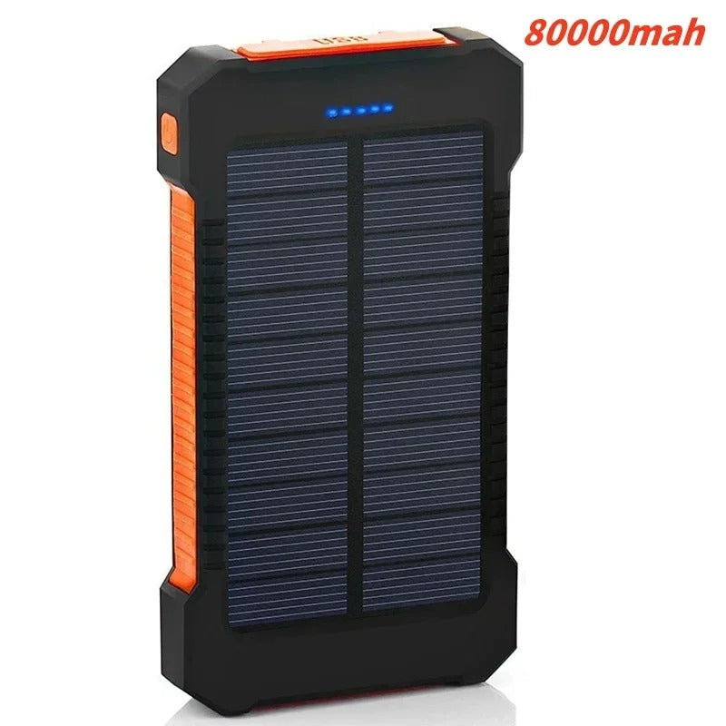 200000mAh Solar Power Bank Large Capacity Portable Battery