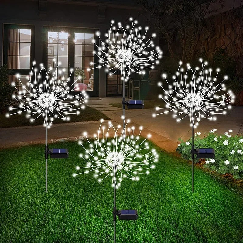 Solar LED Firework Fairy Lights [4x pack]
