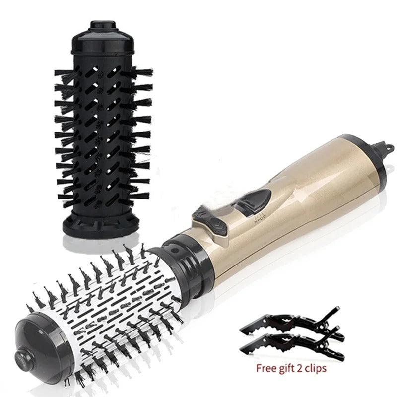 2-in-1 360° Rotating Hot Air Brush Hair Dryer Comb