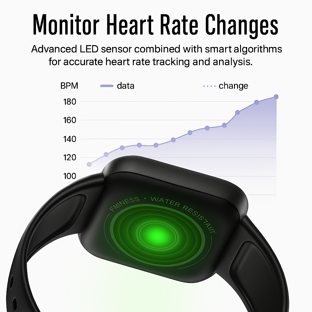 PulsFit Smart Fitness Watch – Bluetooth, Health Tracking & Unisex Design