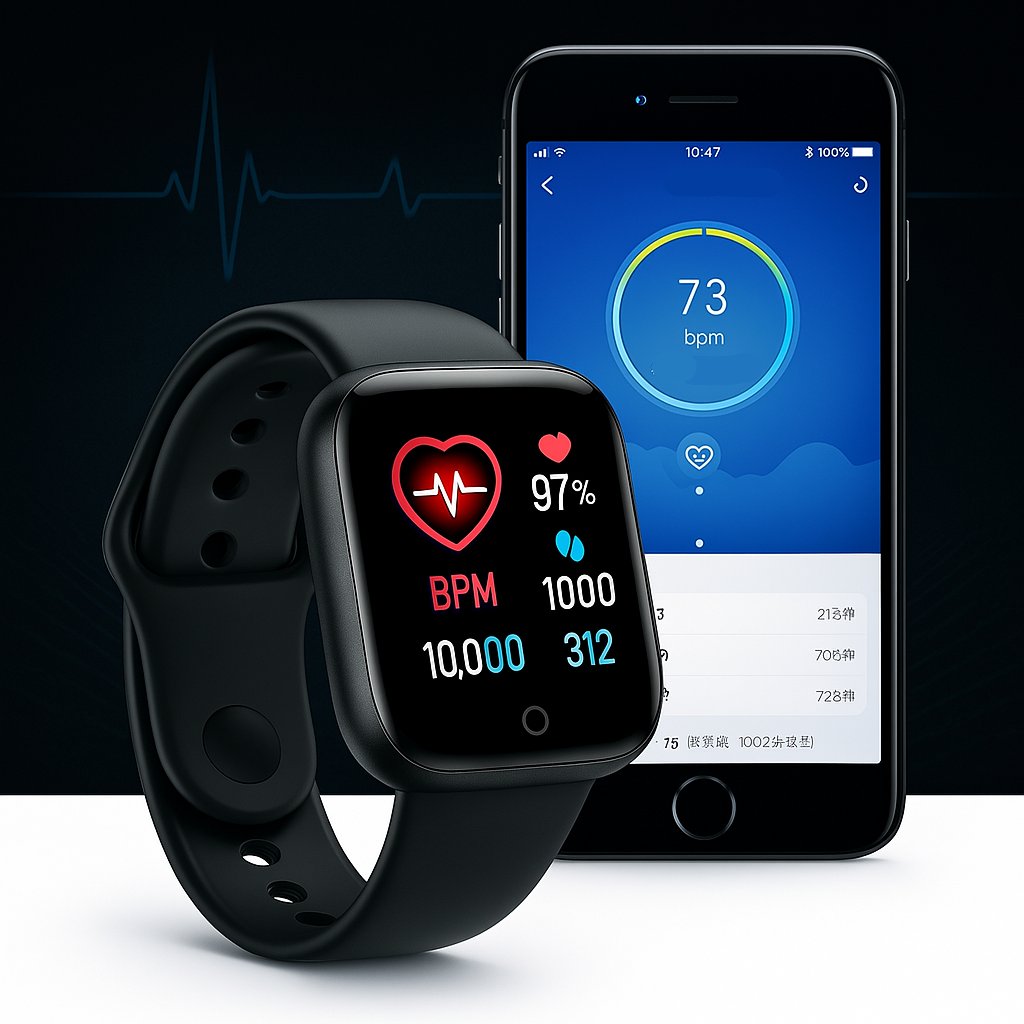 PulsFit Smart Fitness Watch – Bluetooth, Health Tracking & Unisex Design